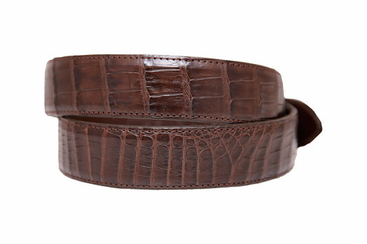 Brown Ultra Crocodile Belt Strap