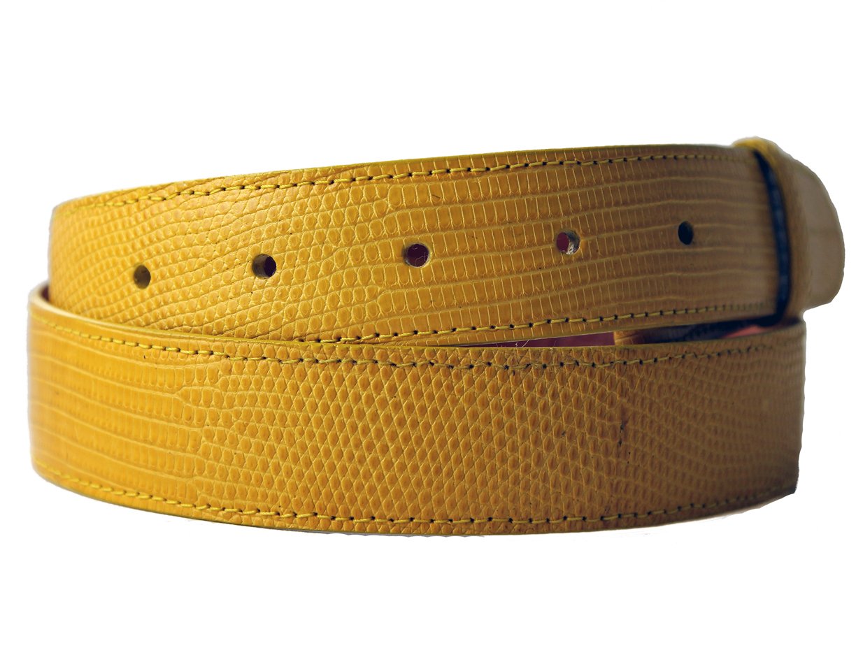 Yellow Lizard Belt Strap