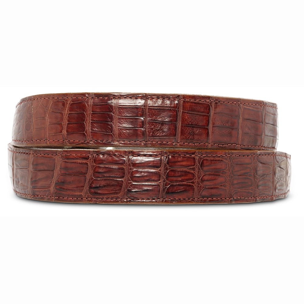 Italian Red Ultra Crocodile Belt Strap