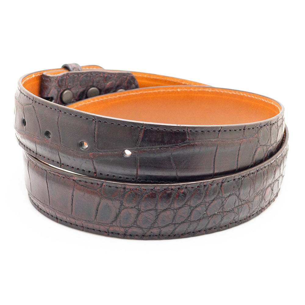 Black Cherry Alligator Belt Strap