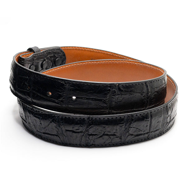 ●DOFFJASON● Cowhide crocodile pattern belt BLACK DJ24SSCBT Cowhide Crocodile Pattern Belt BLACK - DOFFJASON