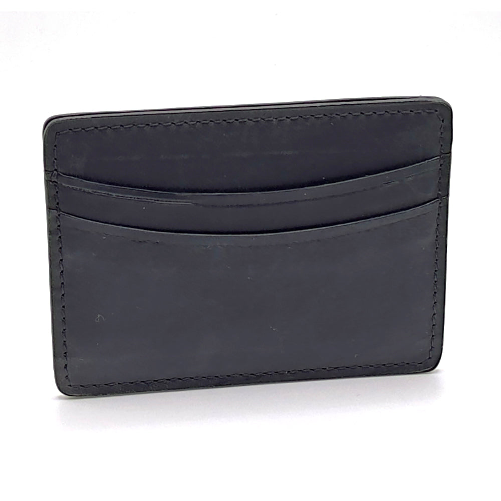 Black goatskin card case.