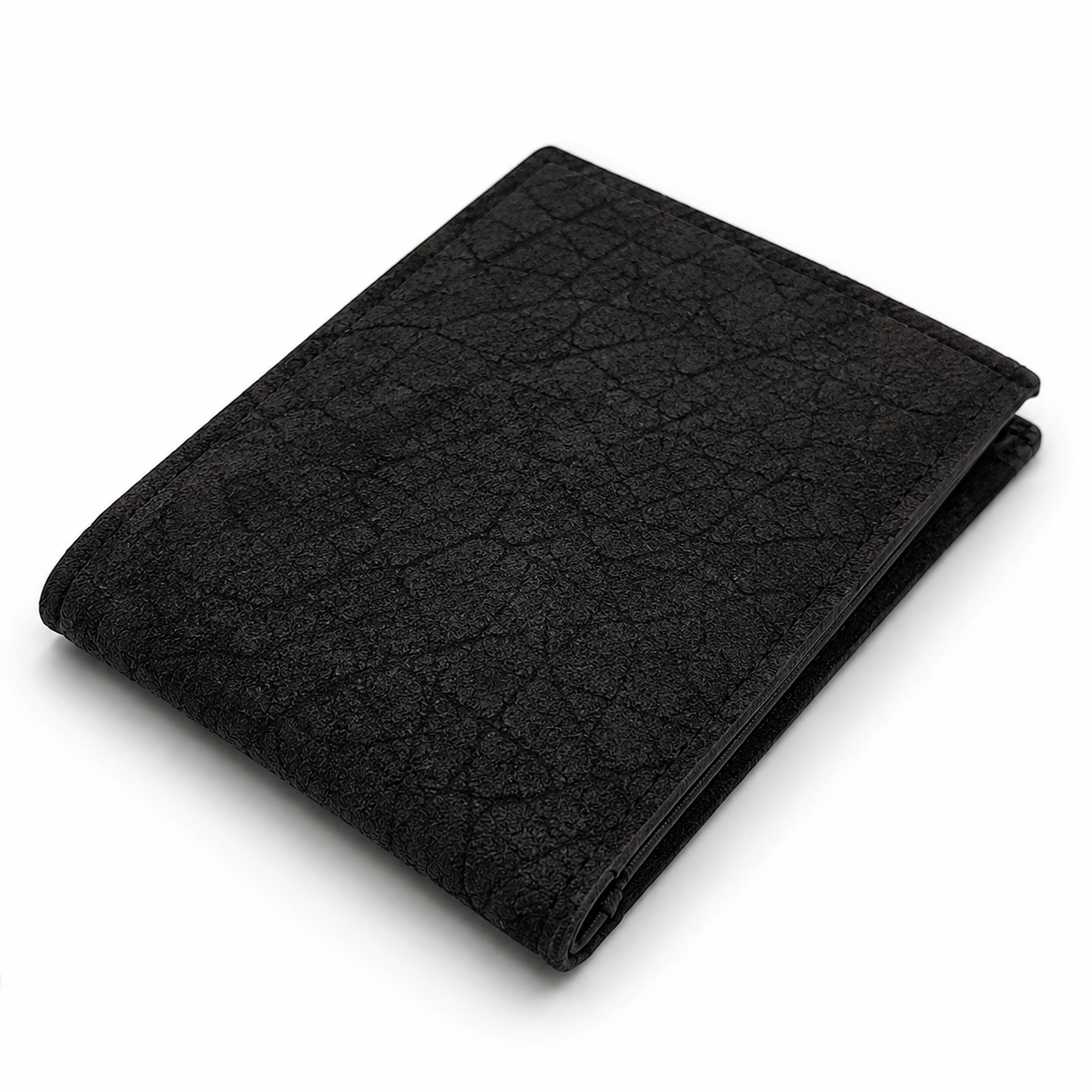 Black hippo slim-fold wallet.