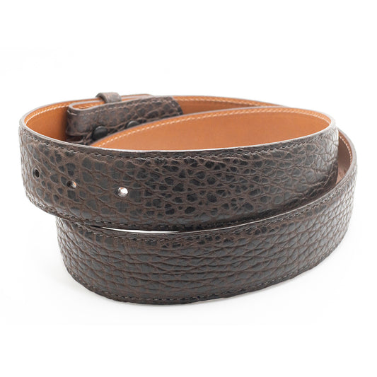 Brown Bison Leather Belt Straps