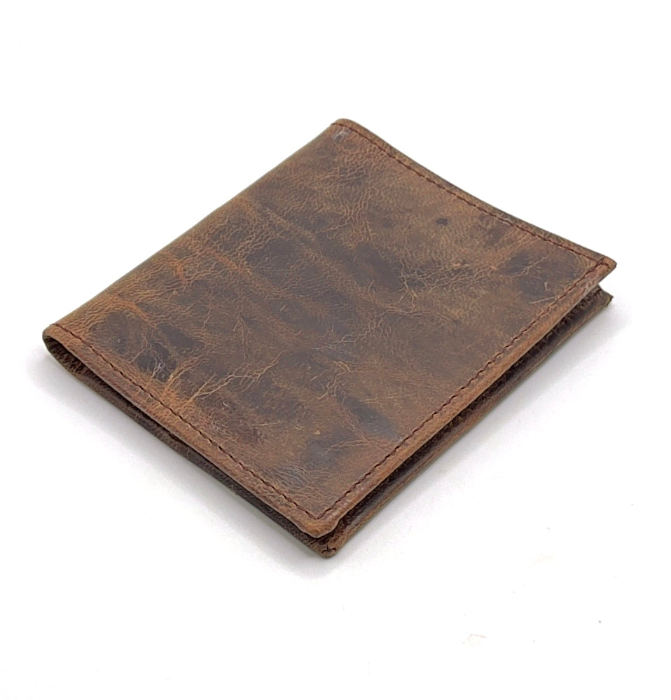 Chocolate goatkin bi-fold walet.