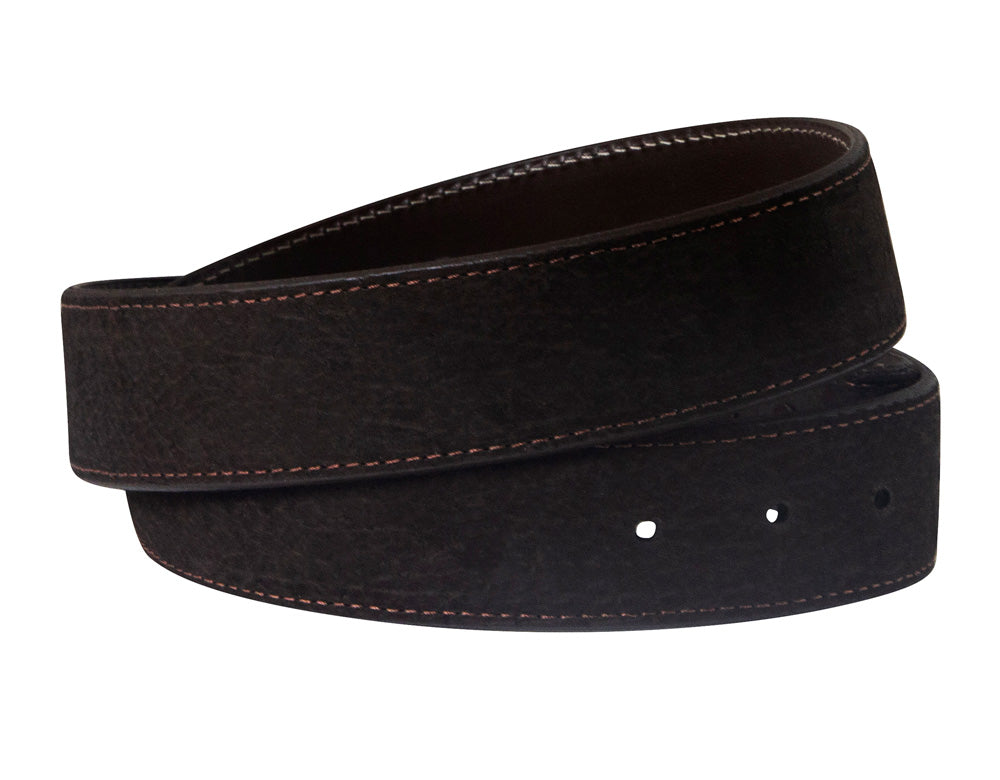 Chocolate Hippo Leather Belt Strap