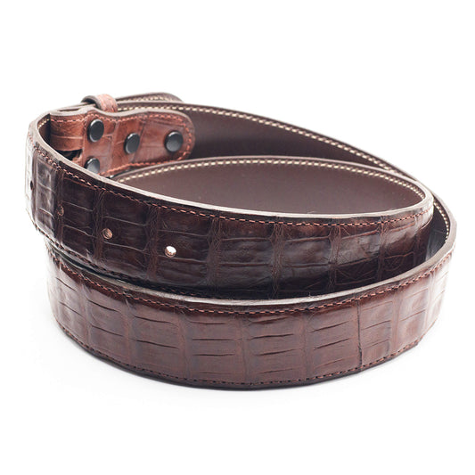 Italian Red Ultra Crocodile Belt Strap