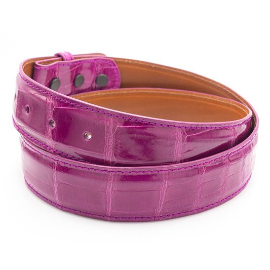 Magenta Alligator Belt Strap