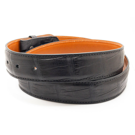 Matte Black Alligator Belt Stap