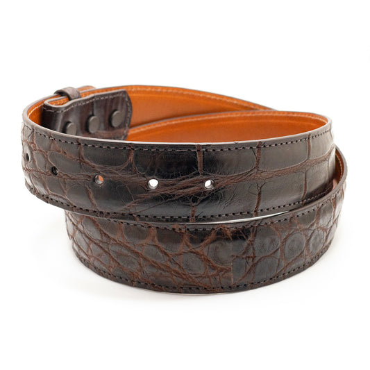 Brown Gnarly Gator Belt Straps