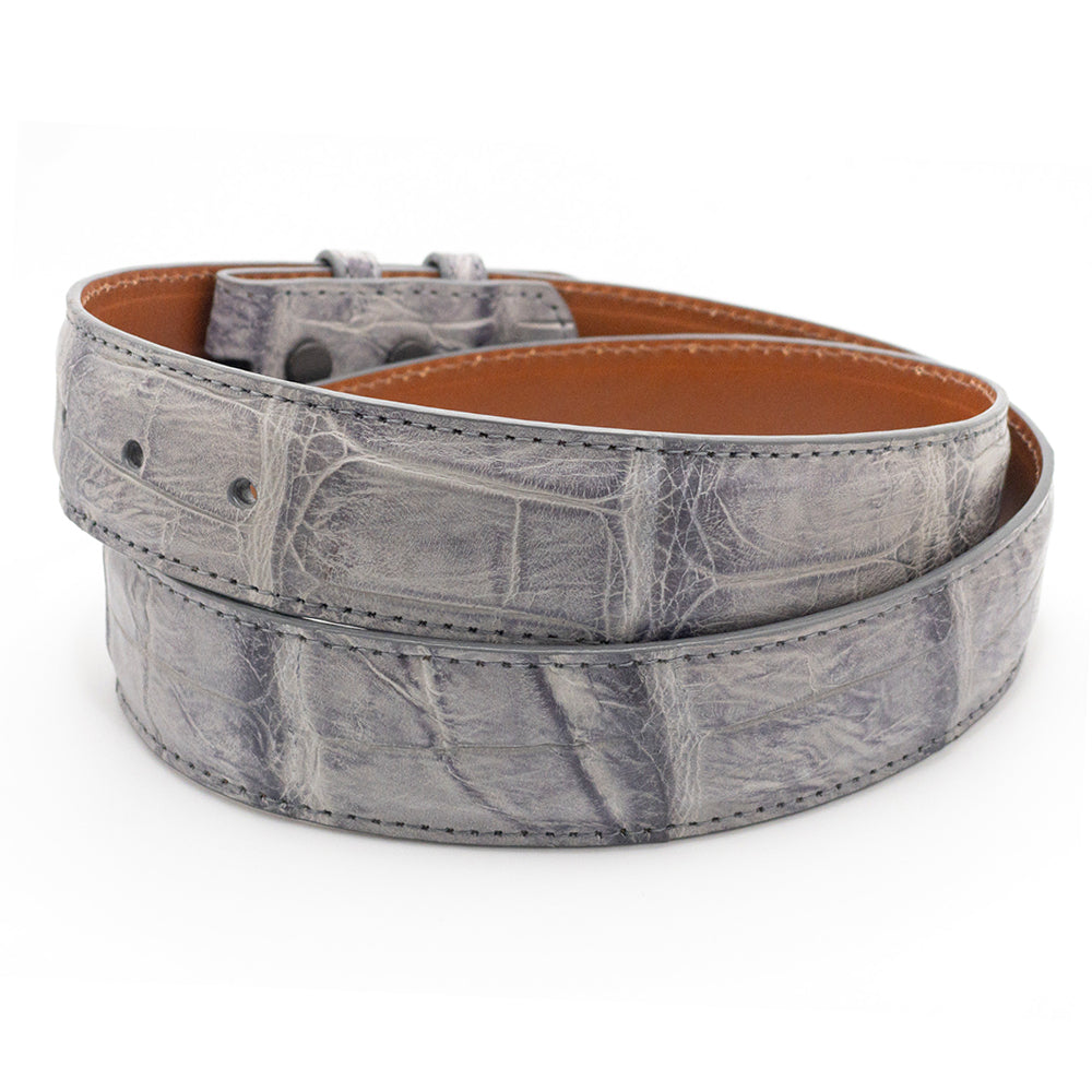 Gray Gnarly Alligator Belt Strap