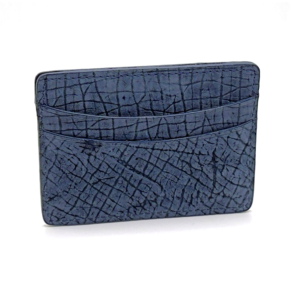 Navy blue hippi card case.
