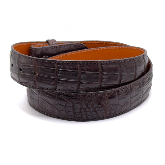 Brown Nile Crocodile Belt Straps