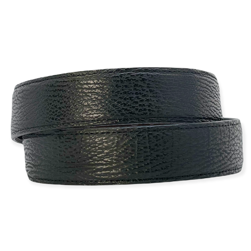 Black Sharkskin Belt Strap