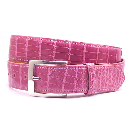 Pink Alligator Golf Belt & TT Silver Buckle