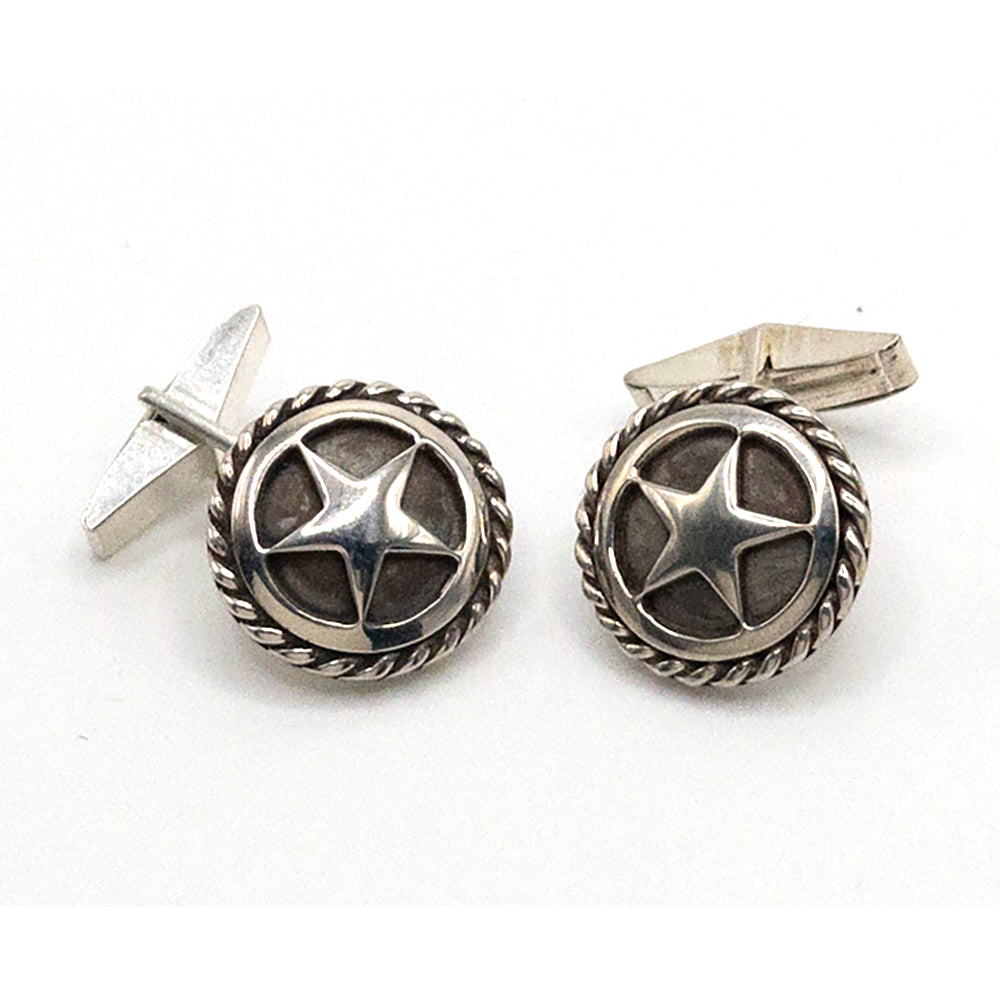 RDM Rope-Star Silver Cufflinks