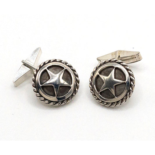 RDM Rope-Star Silver Cufflinks