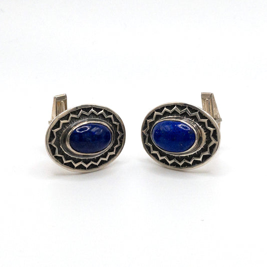 RDM Silver and Lapis Cufflinks