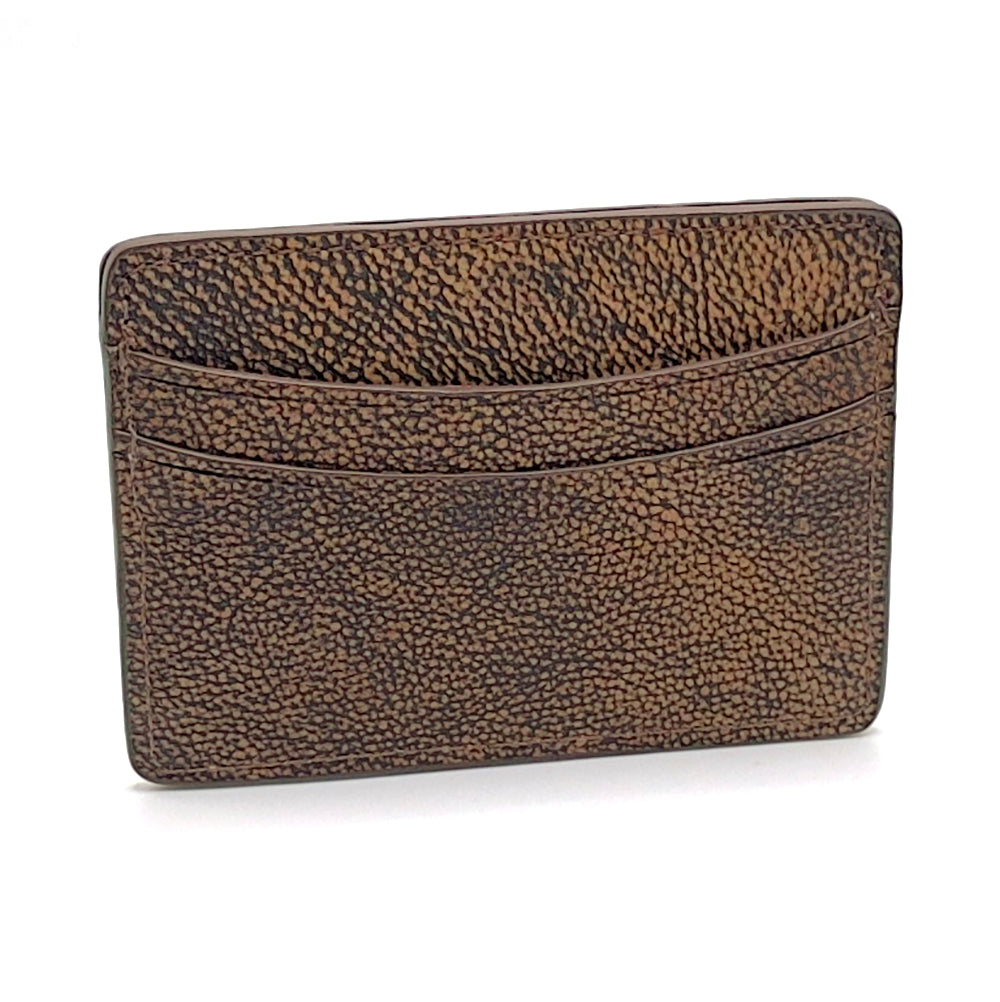 Safari tan geraffe leather card case.