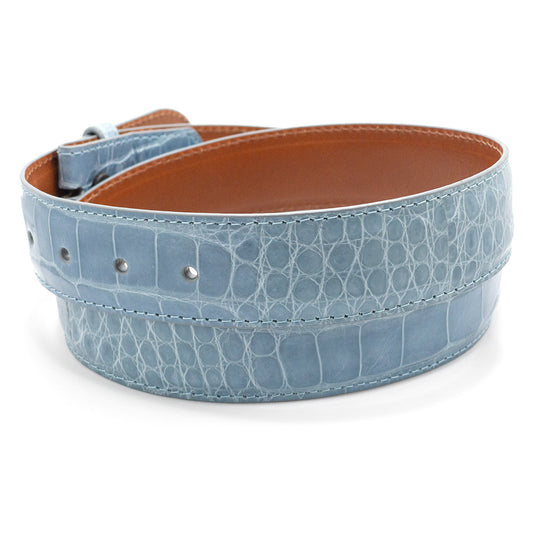 Sky Blue Alligator Belt Strap