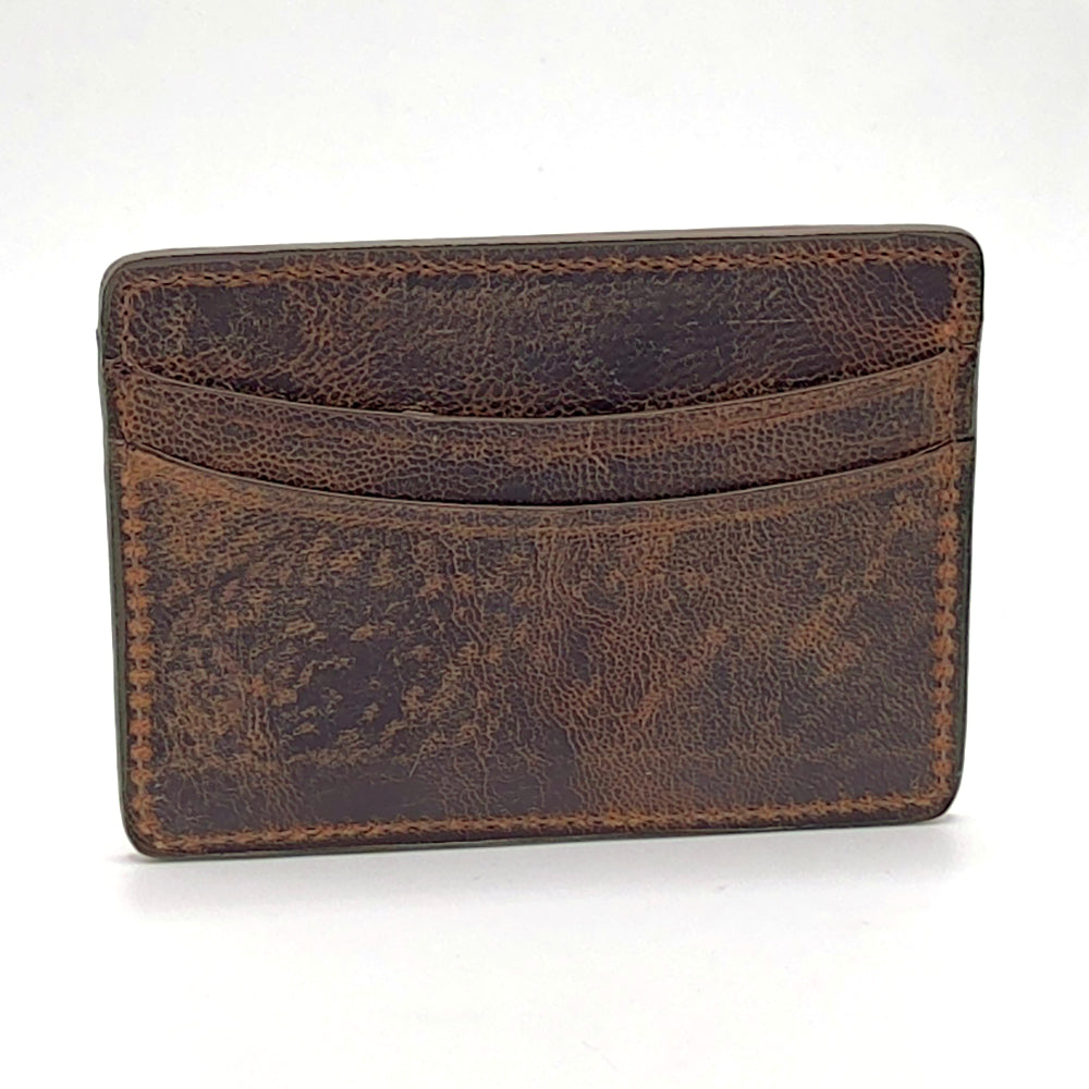 Tan goatskin card case.