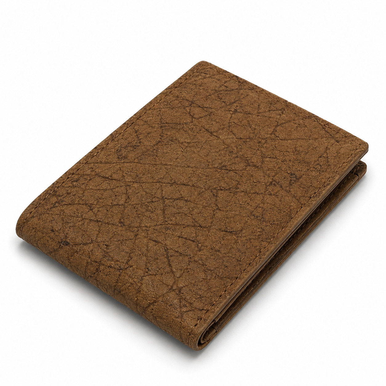 Tan hippo slim-fold wallet.
