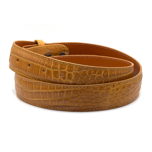 Tan Nile Crocodile Belt Straps