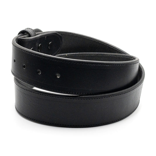 Black Bridle Leather Belt Strap