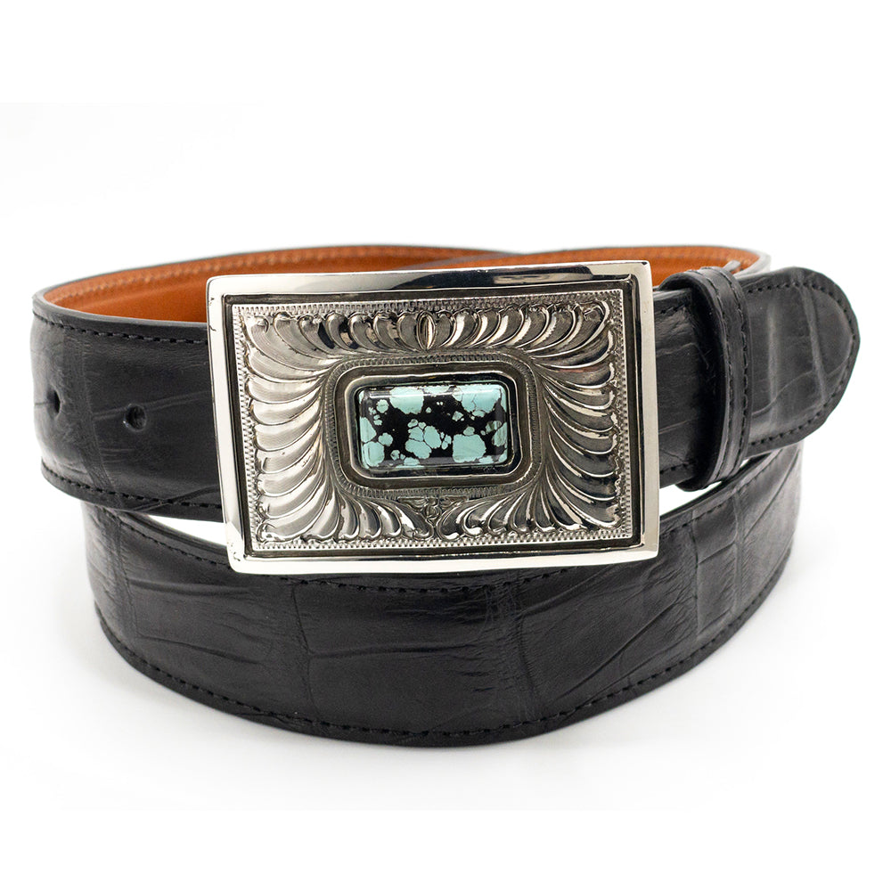 Chacon Montezoma Turquoise Belt Buckle