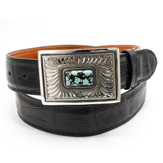 Chacon Montezoma Turquoise Belt Buckle