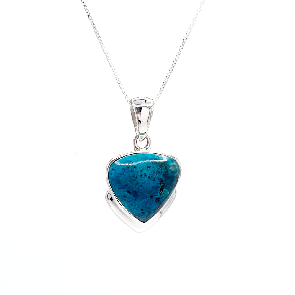 B G Mudd Heart w/ Turquoise Pendant Necklace