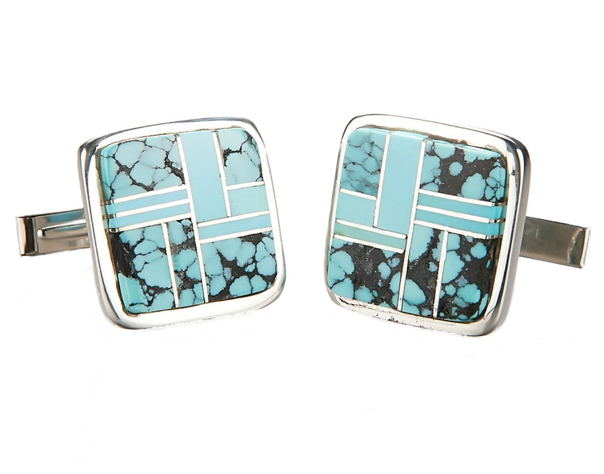 B G Mudd Turquoise Cuff Links