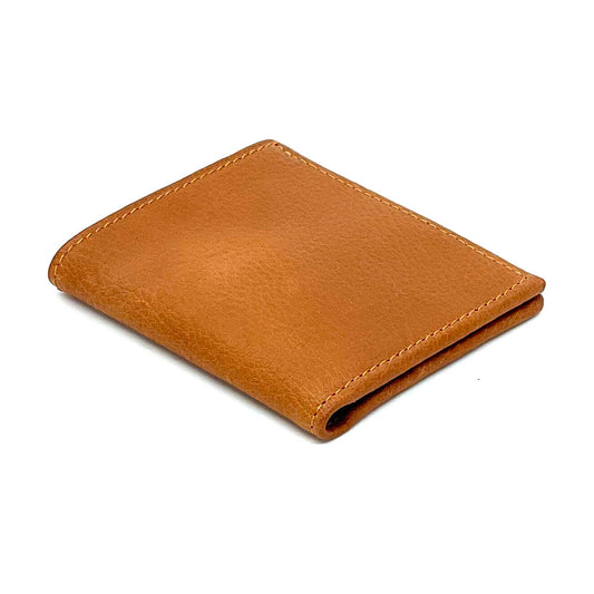 Cognac Bison Bi-Fold Wallet