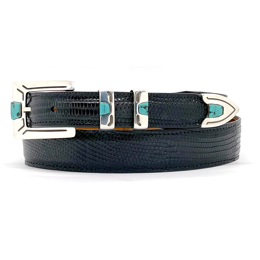 Chacon Silver and Turquoise belt Buckle