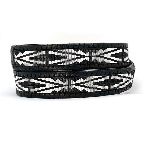 Black shop beaded belt