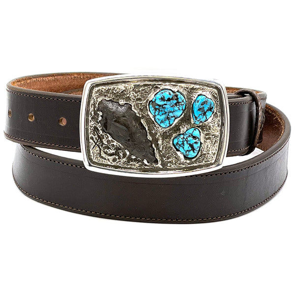 Arrowhead Belt (Genuine Leather) Vintage Genuine Leather Handmade Flint Arrowhead  main image 3