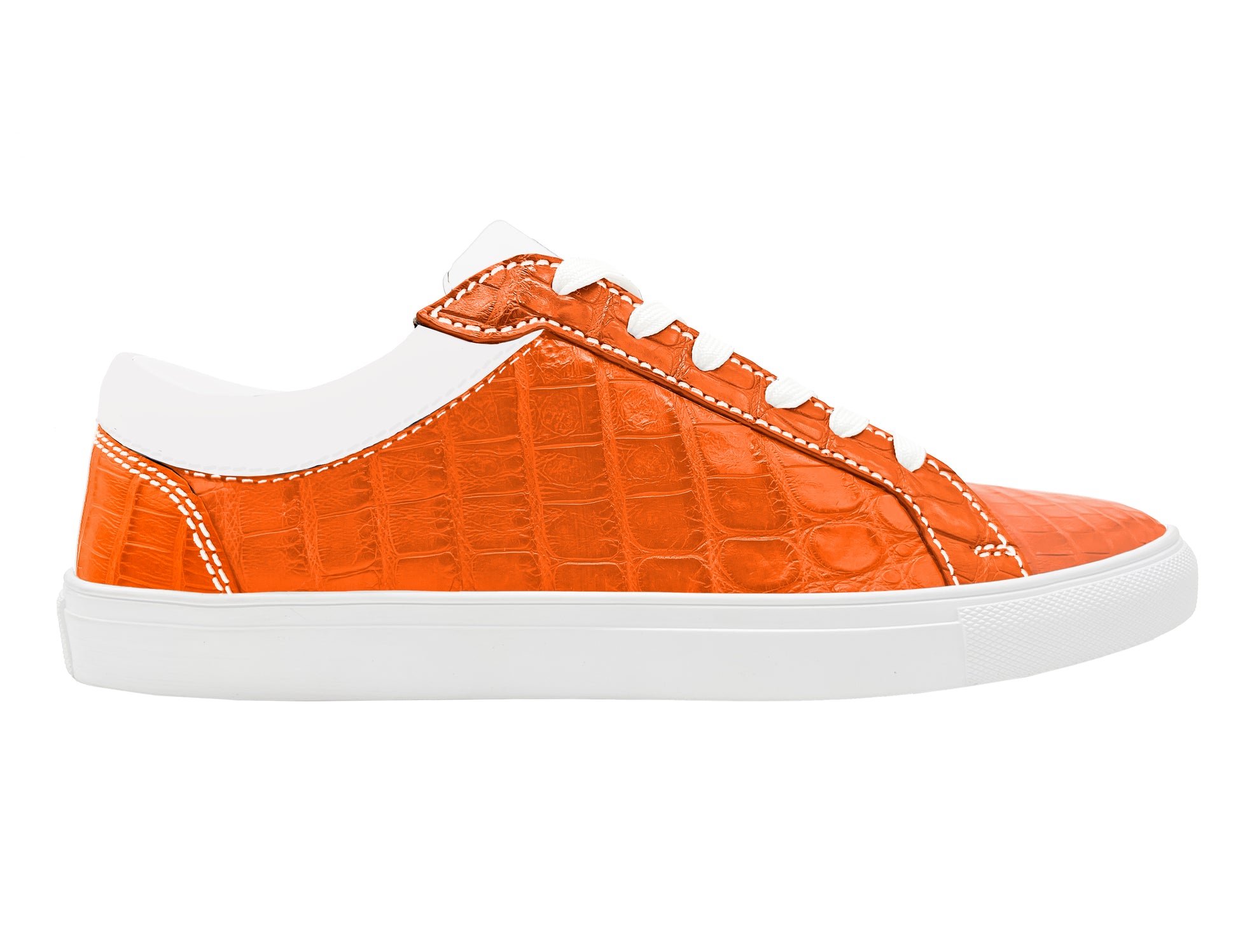 Orange Crocodile Sneaker