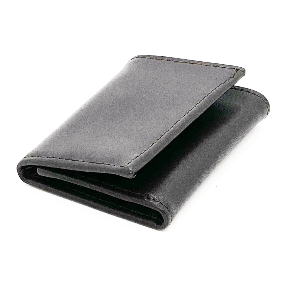 Brown Italian Calf Leather Tri-Fold