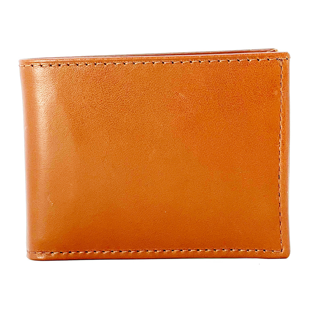 Cognac Italian Calf Slim-Fold Wallet