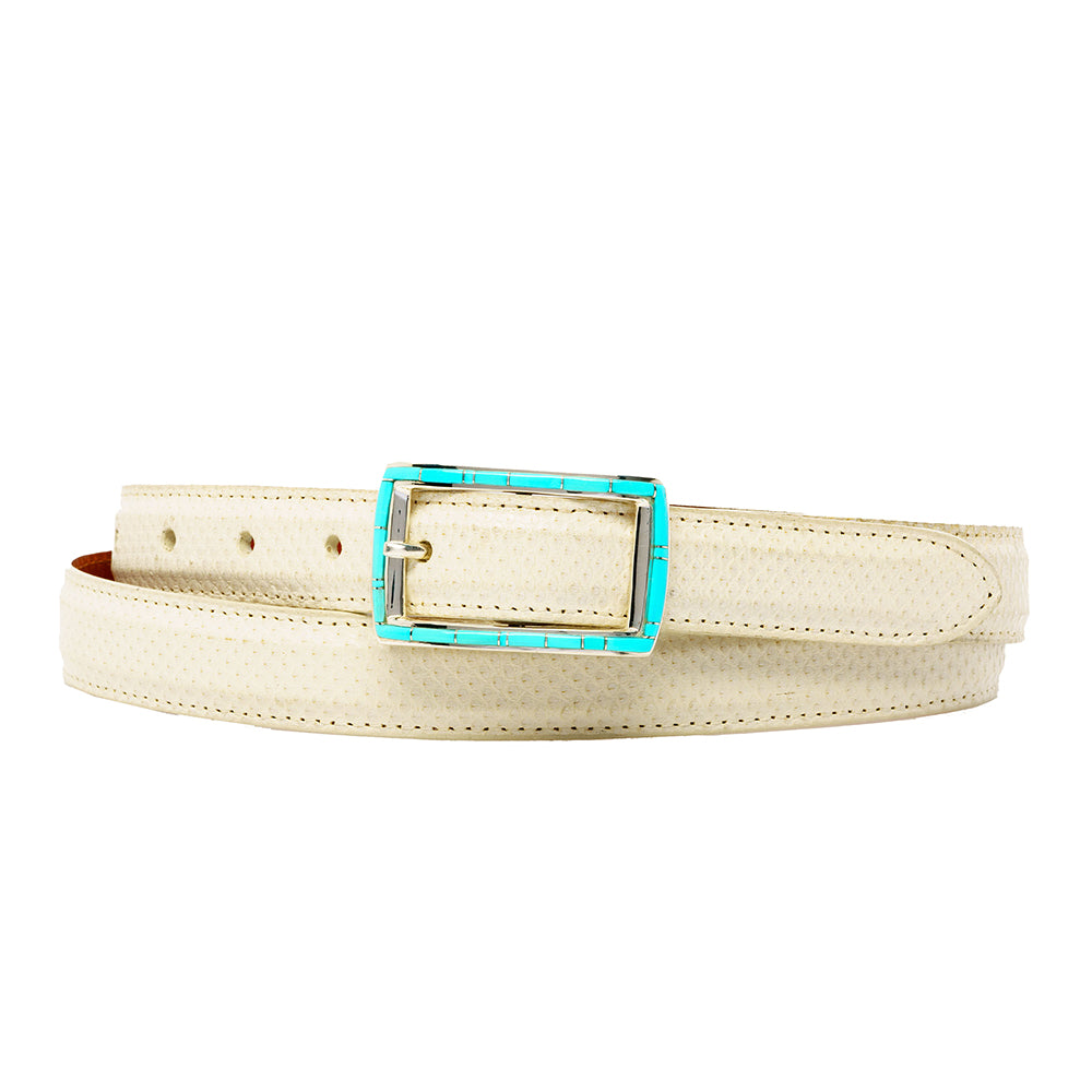 B G Mudd Turquoise Garrison Belt Buckle